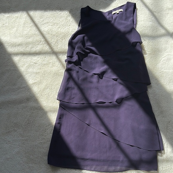 RW&CO Midnight Cascade Dress Purple Ruffle Dress - Picture 3 of 9